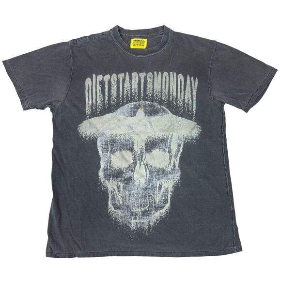 Diet Starts Monday Skull Eagle Graphic Tee Shirt Men's Small - Picture 1 of 9